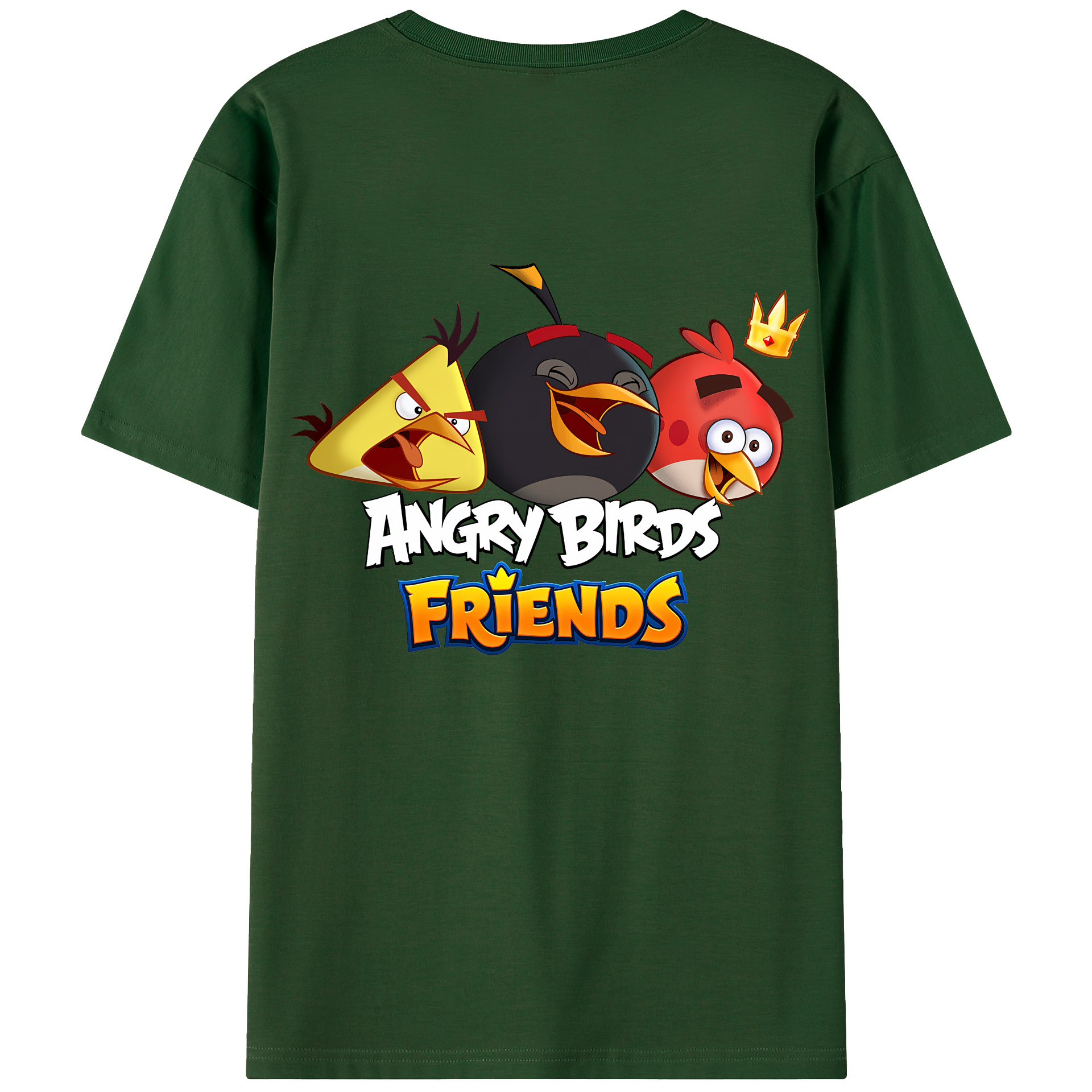 （画像用） Angry Birds アングリーバード 綿100％半袖Tシャツ（背面プリント）